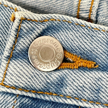 Supreme Light Blue Stone Washed Slim Jeans Size 30