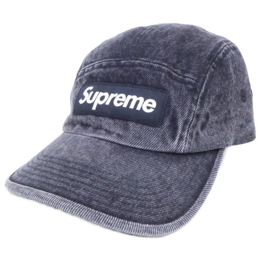 Supreme 24SS Coated Denim Camp Cap Black