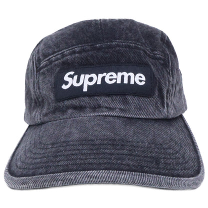 Supreme 24SS Coated Denim Camp Cap Black