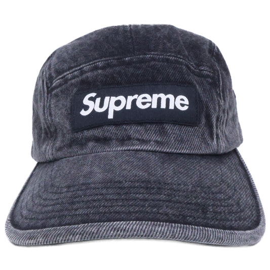 Supreme 24SS Coated Denim Camp Cap Black