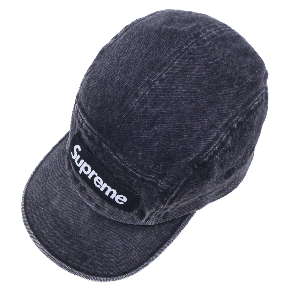 Supreme 24SS Coated Denim Camp Cap Black