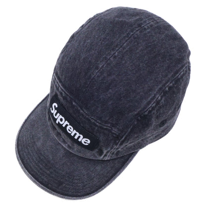 Supreme 24SS Coated Denim Camp Cap Black