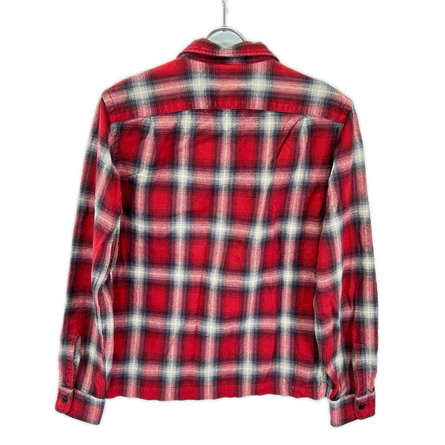 RRL Red Cotton Double Pocket Check Shirt Size 165/88A
