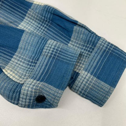 RRL Blue Cotton Double Pocket Check Shirt Size XS