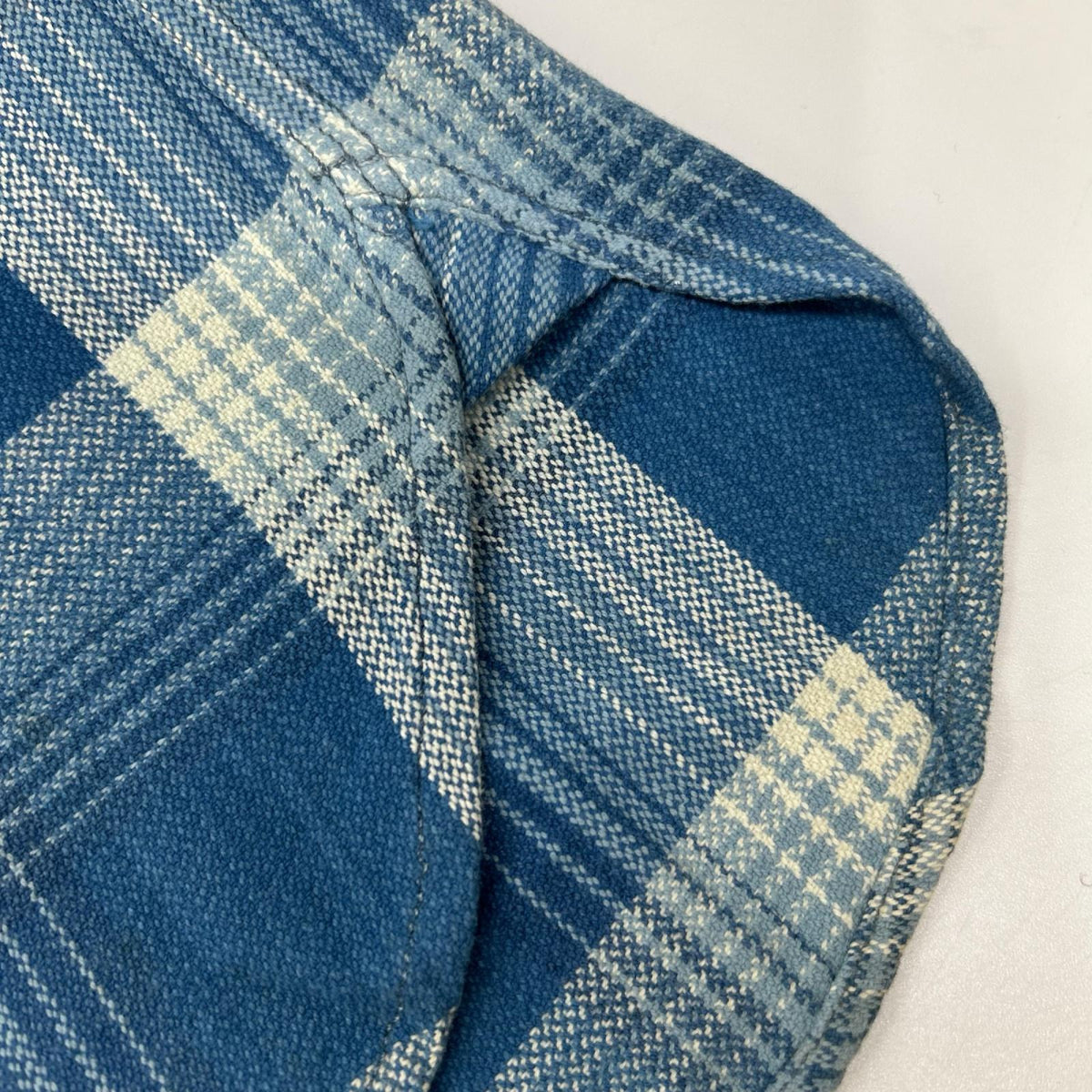 RRL Blue Cotton Double Pocket Check Shirt Size XS