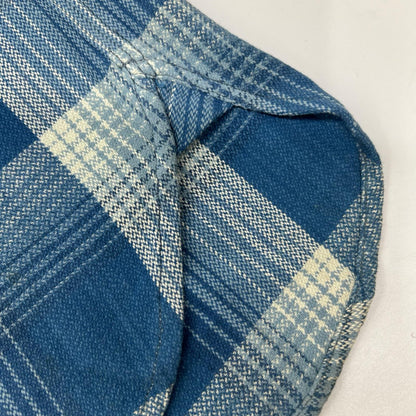 RRL Blue Cotton Double Pocket Check Shirt Size XS