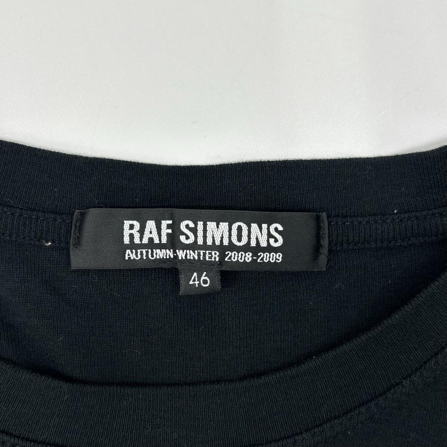 RAF SIMONS 08AW Black FireBoiledTee Size 46