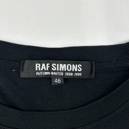 RAF SIMONS 08AW Black FireBoiledTee Size 46