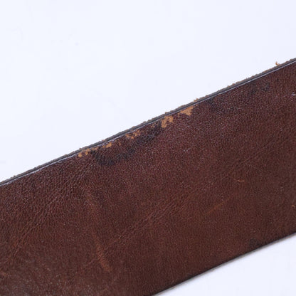 DOLCE&GABBANA DG Buckle Leather Belt Brown Size 80CM-32INCH