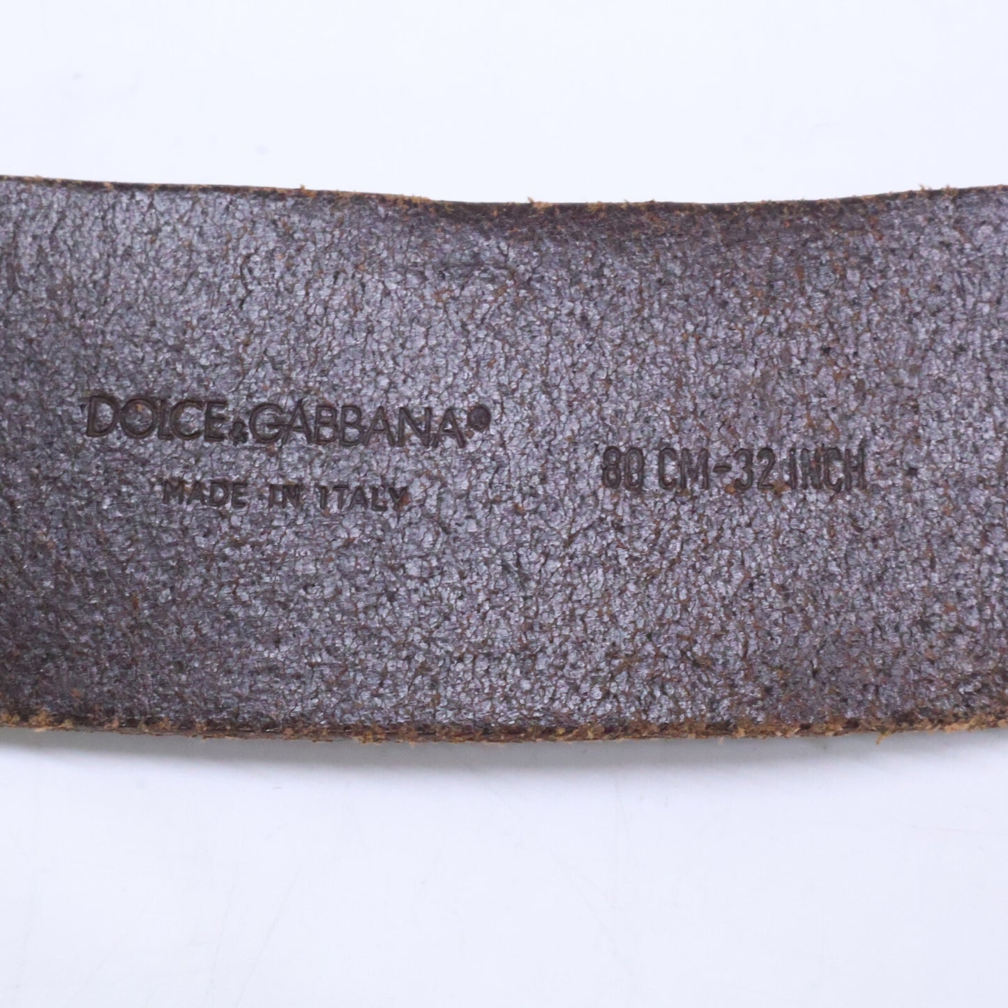 DOLCE&GABBANA DG Buckle Leather Belt Brown Size 80CM-32INCH