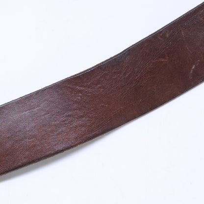 DOLCE&GABBANA DG Buckle Leather Belt Brown Size 80CM-32INCH