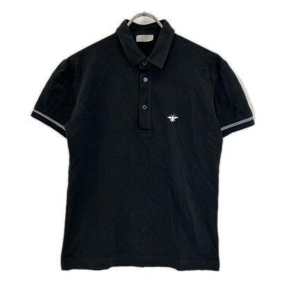DIOR Bee Pique Polo Shirt Black Size 46