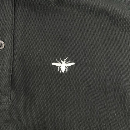 DIOR Bee Pique Polo Shirt Black Size 46