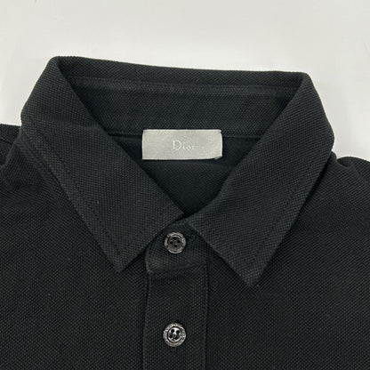 DIOR Bee Pique Polo Shirt Black Size 46