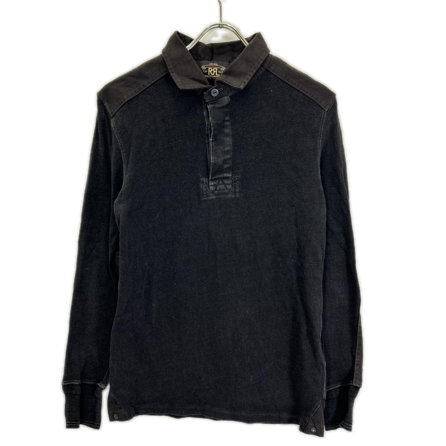 RRL Charcoal Elbow Patch Henley Top Size XS