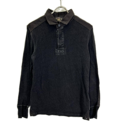 RRL Charcoal Elbow Patch Henley Top Size XS