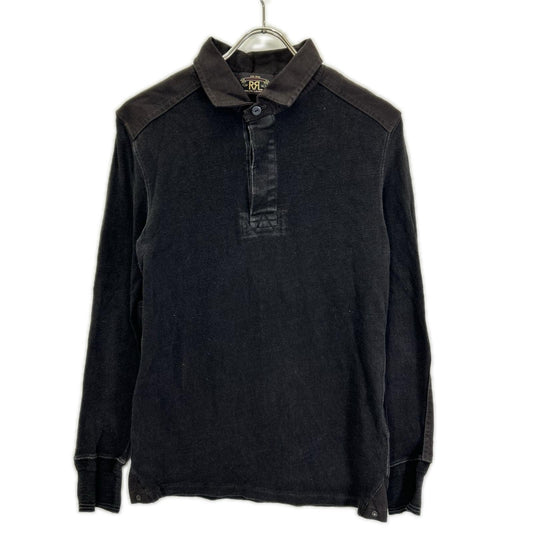 RRL Charcoal Elbow Patch Henley Top Size XS