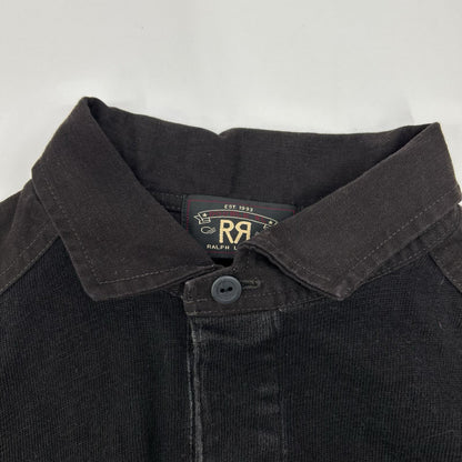 RRL Charcoal Elbow Patch Henley Top Size XS