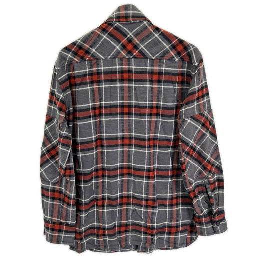 ACNE STUDIOS Grey Red Check Flannel Shirt Size XXS