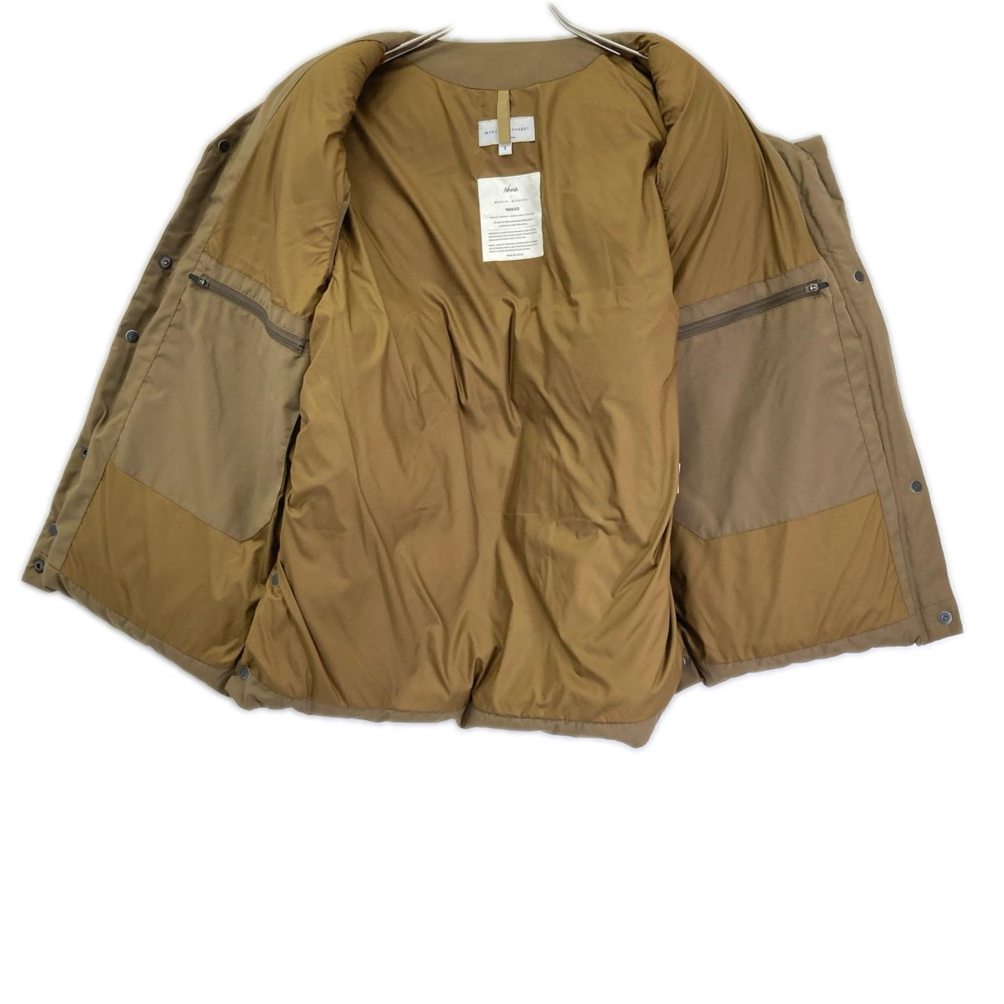 NANGA x Manual Alphabet Trailblazer Khaki Down Vest Size 3