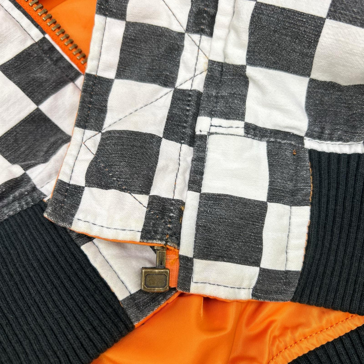 Supreme 16SS Orange Checkered Bomber Jacket