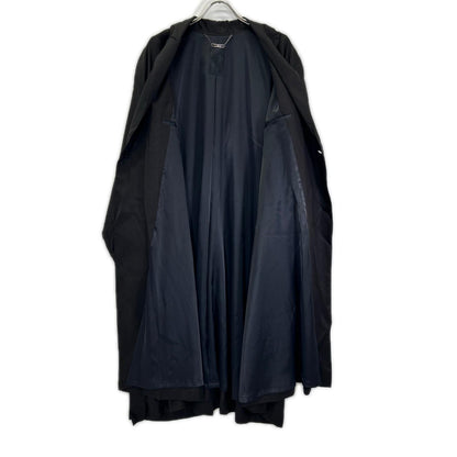 kiryuyrik 24SS Black Drape Over Coat Size S