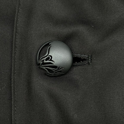 kiryuyrik 24SS Black Drape Over Coat Size S