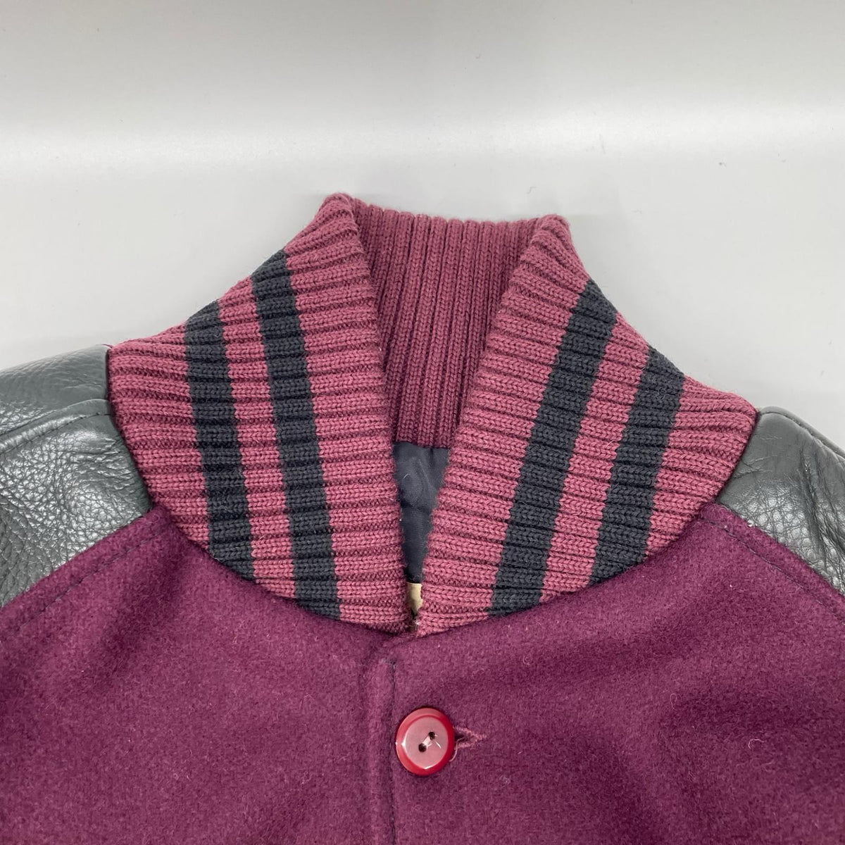 SKOOKUM Bordeaux Melton Wool Varsity Jacket Size 38