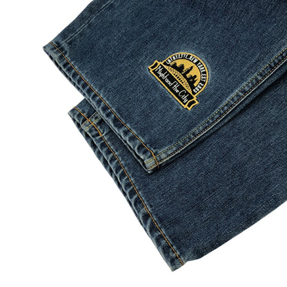 LFYT LS231101 Indigo ALL OVER EMBLEM Denim Size 32