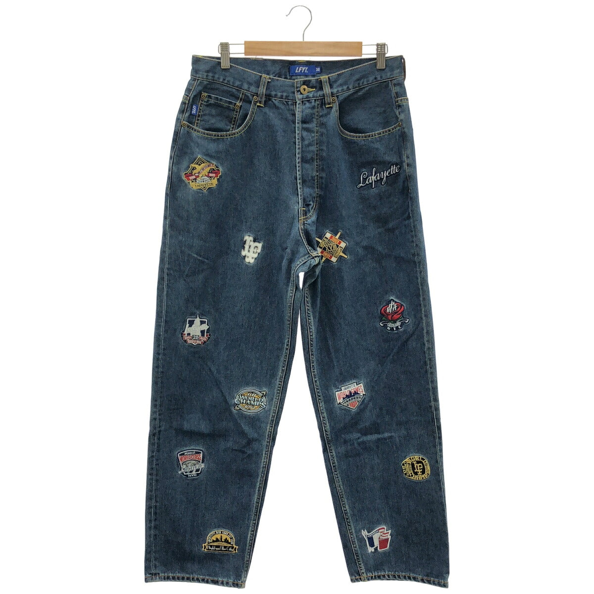LFYT LS231101 Indigo ALL OVER EMBLEM Denim Size 32