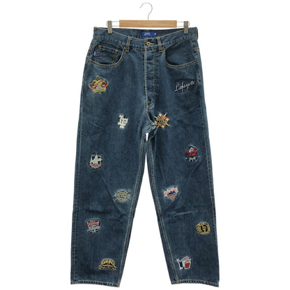 LFYT LS231101 Indigo ALL OVER EMBLEM Denim Size 32