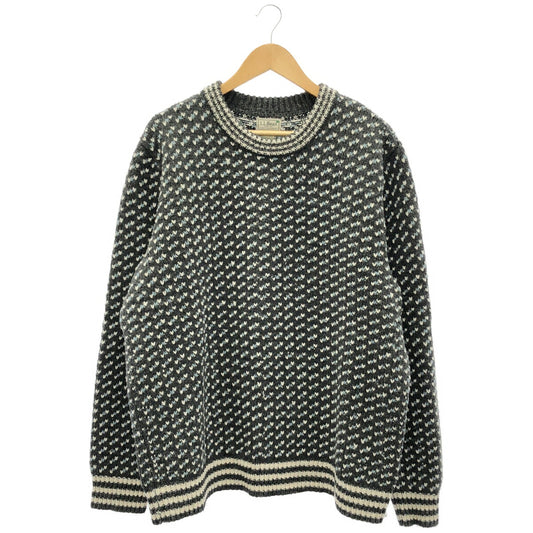 L.L.Bean Classic Rag Wool Birdseye Sweater Gray Size XL