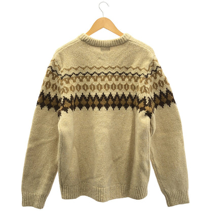 L.L.Bean Beige Fair Isle Knit Sweater Size XXL