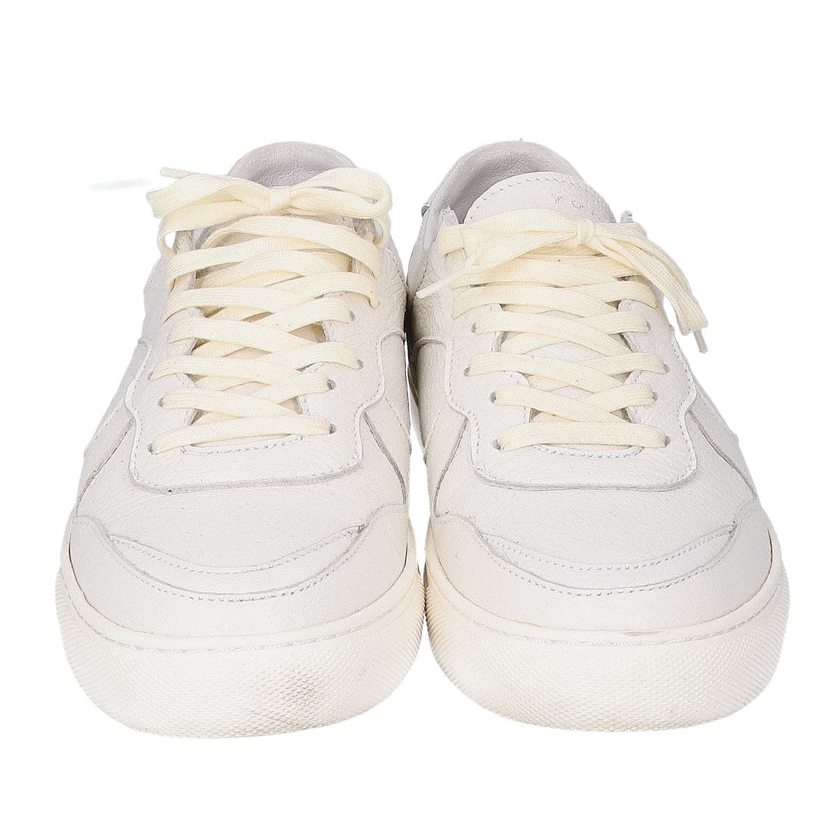 YOAK ULYSE Leather Sneakers Cream Size EU 39