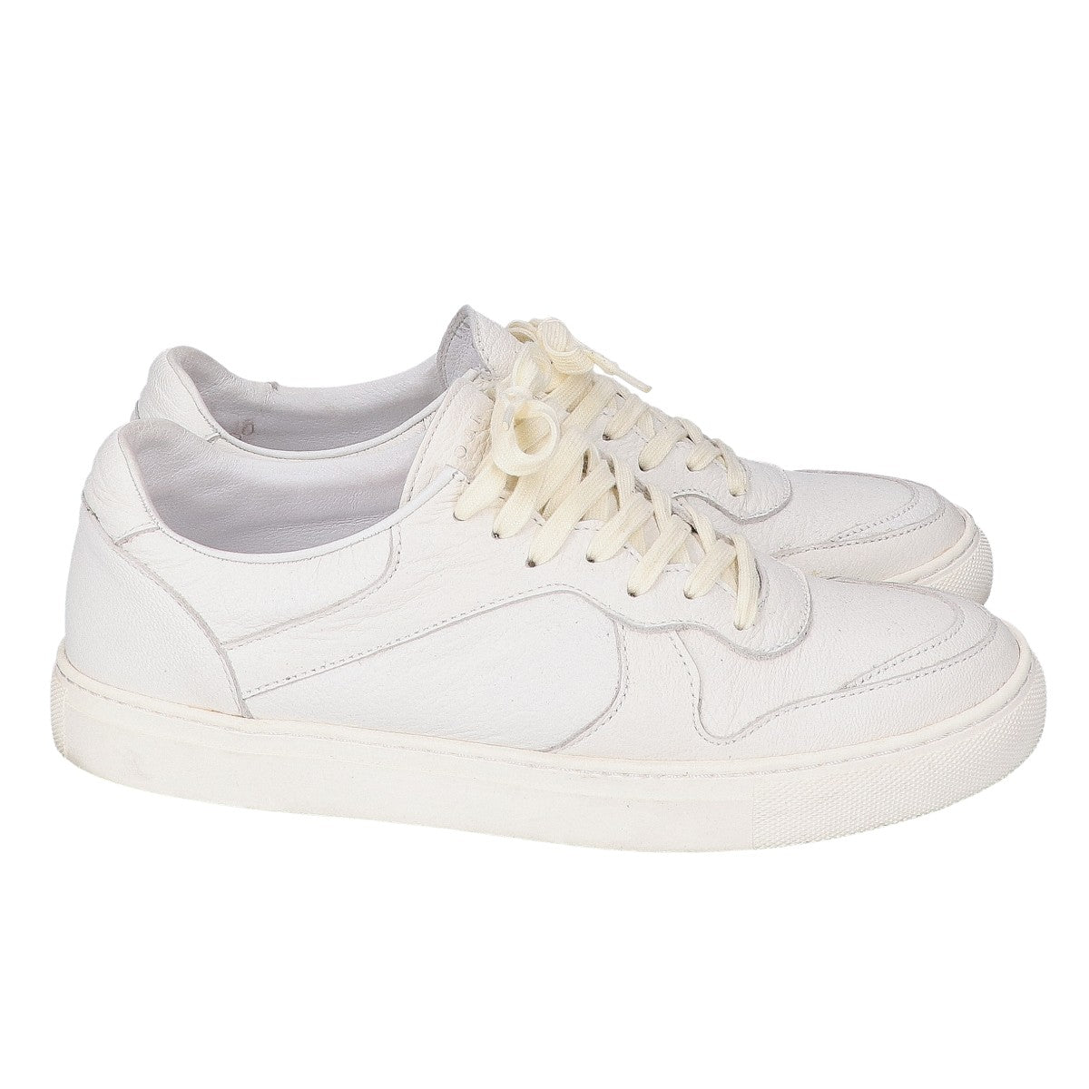 YOAK ULYSE Leather Sneakers Cream Size EU 39