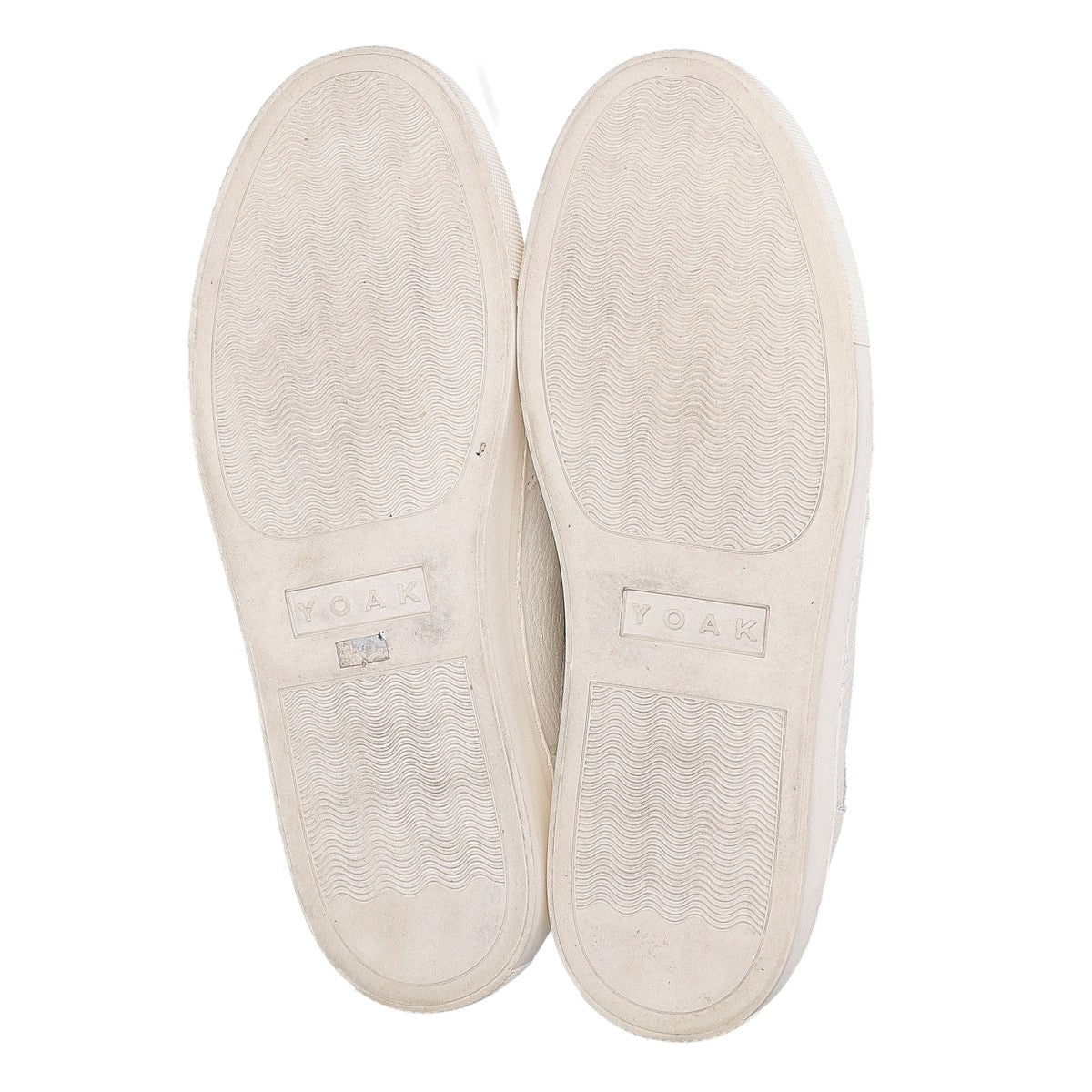 YOAK ULYSE Leather Sneakers Cream Size EU 39
