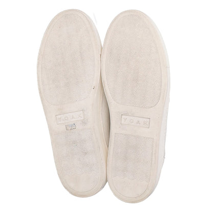 YOAK ULYSE Leather Sneakers Cream Size EU 39