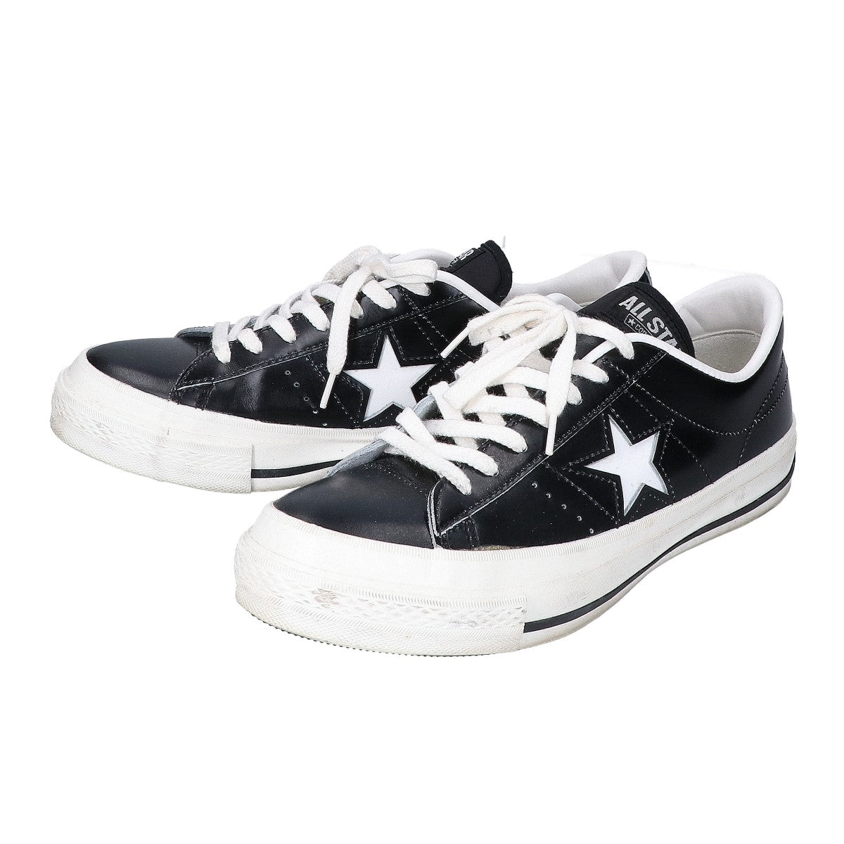 Converse One Star J Low Top Leather Sneakers Black Size 7