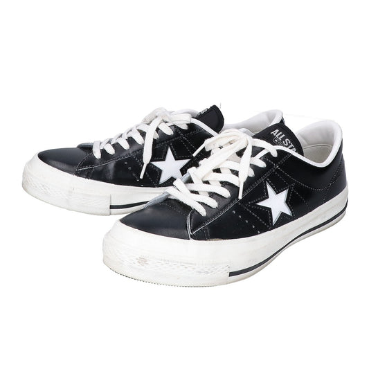 Converse One Star J Low Top Leather Sneakers Black Size 7
