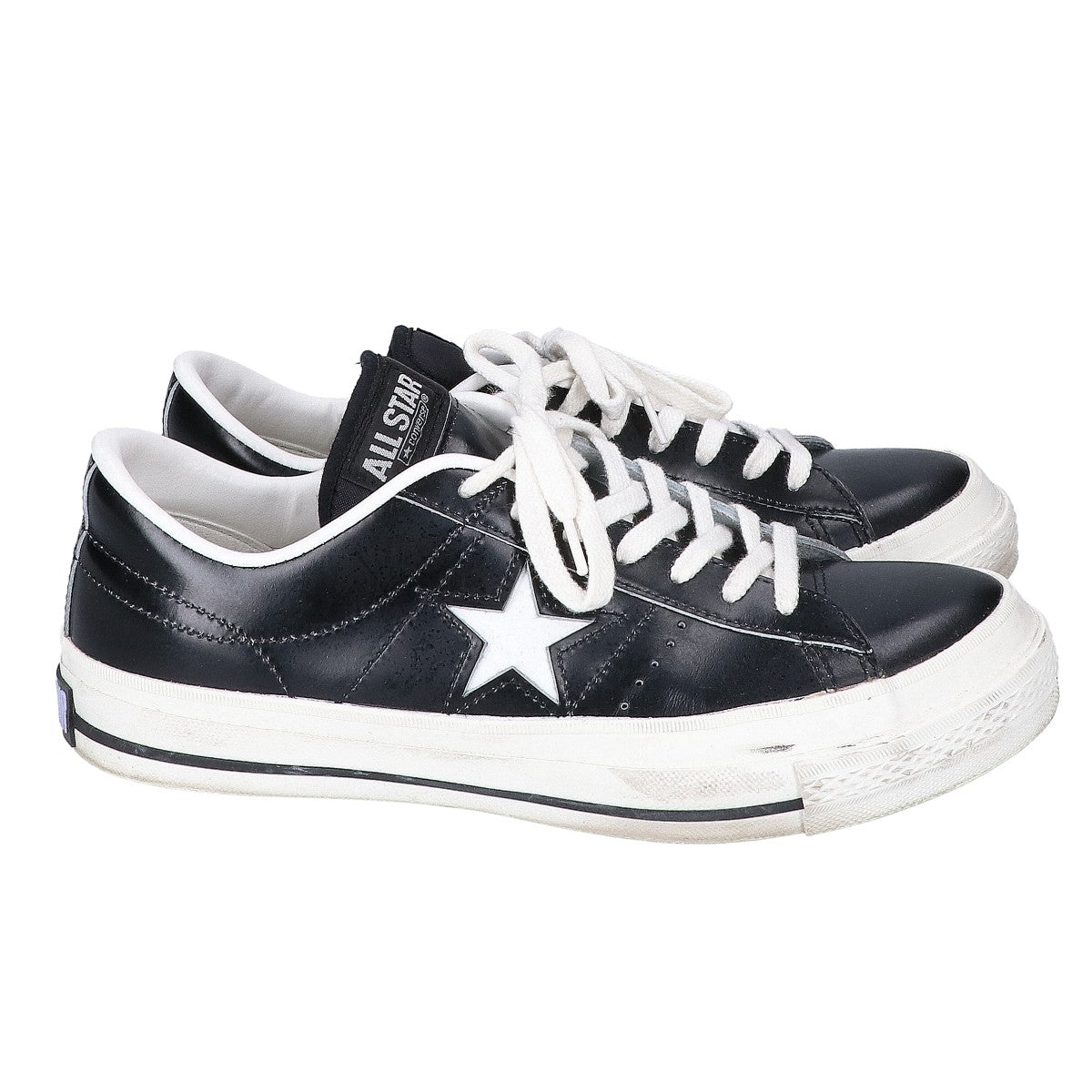 Converse One Star J Low Top Leather Sneakers Black Size 7
