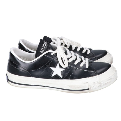 Converse One Star J Low Top Leather Sneakers Black Size 7