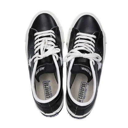 Converse One Star J Low Top Leather Sneakers Black Size 7