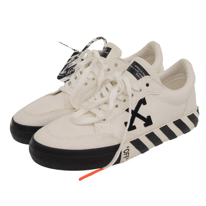 OFF-WHITE White Marble Zip-Tie Canvas Sneakers Size EU 40