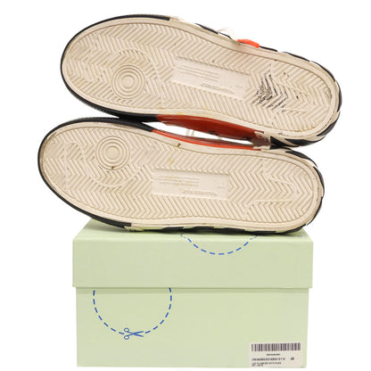 OFF-WHITE White Marble Zip-Tie Canvas Sneakers Size EU 40