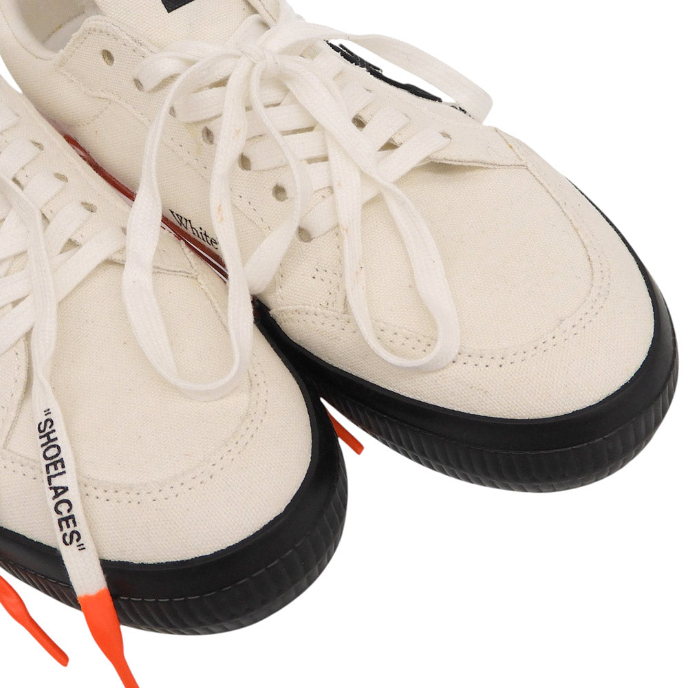 OFF-WHITE White Marble Zip-Tie Canvas Sneakers Size EU 40