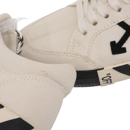 OFF-WHITE White Marble Zip-Tie Canvas Sneakers Size EU 40