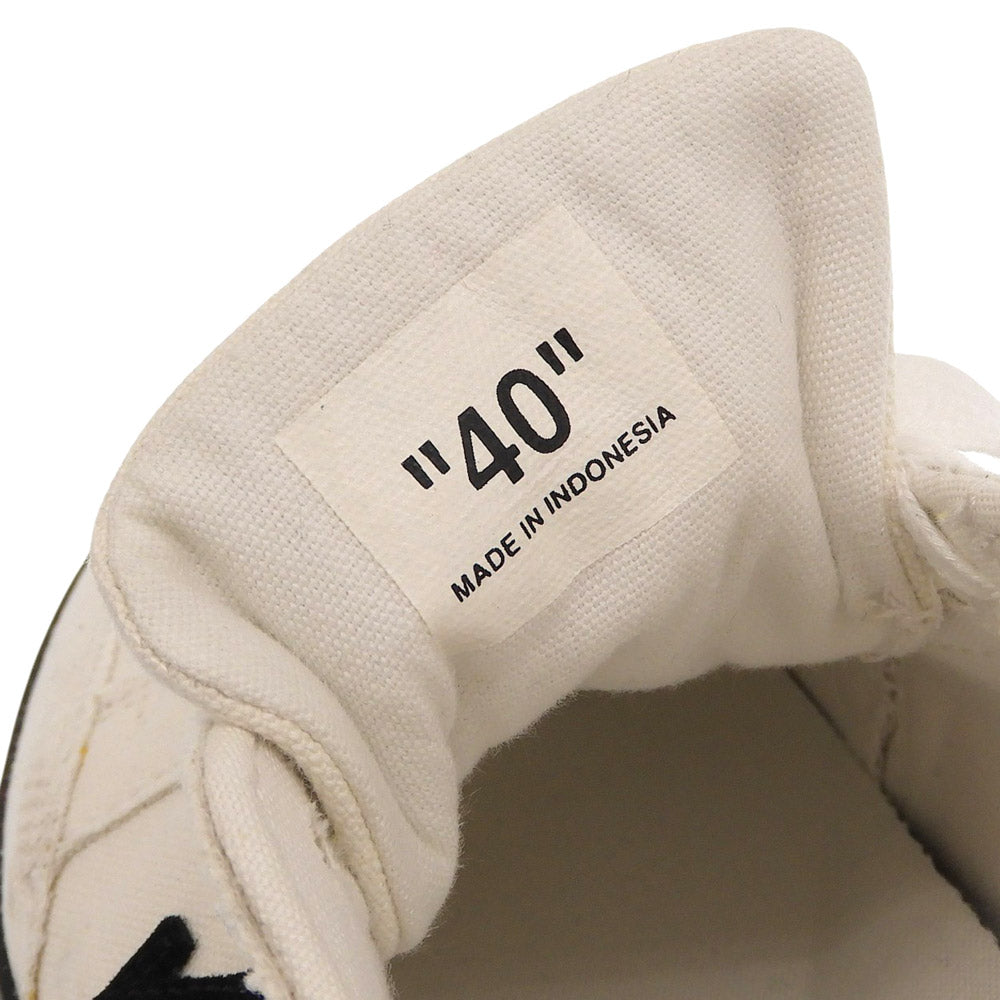 OFF-WHITE White Marble Zip-Tie Canvas Sneakers Size EU 40