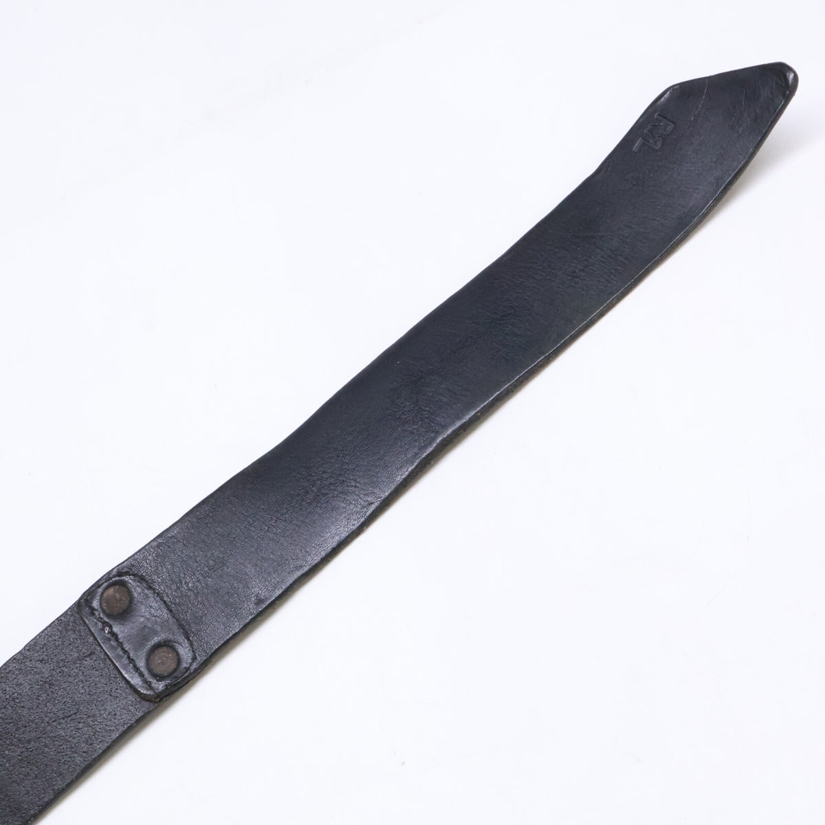 RRL Black Leather Brass Ring Buckle Belt Size 34