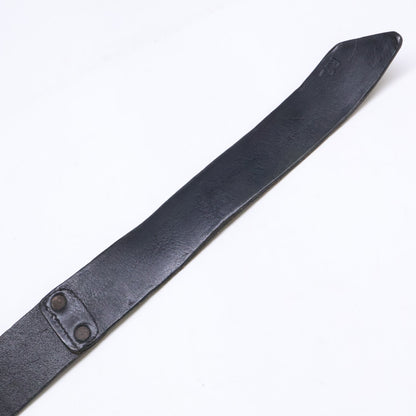 RRL Black Leather Brass Ring Buckle Belt Size 34
