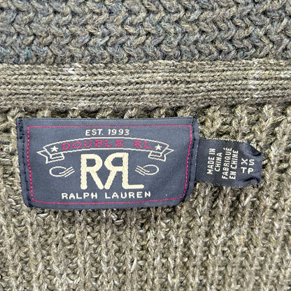 RRL Shawl Collar Button Cardigan Khaki/Orange Size XS